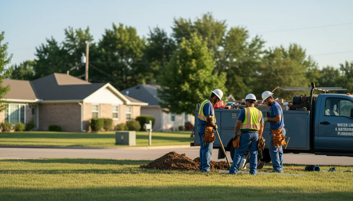 Residential water line and bathroom plumbing service in Springfield, TN